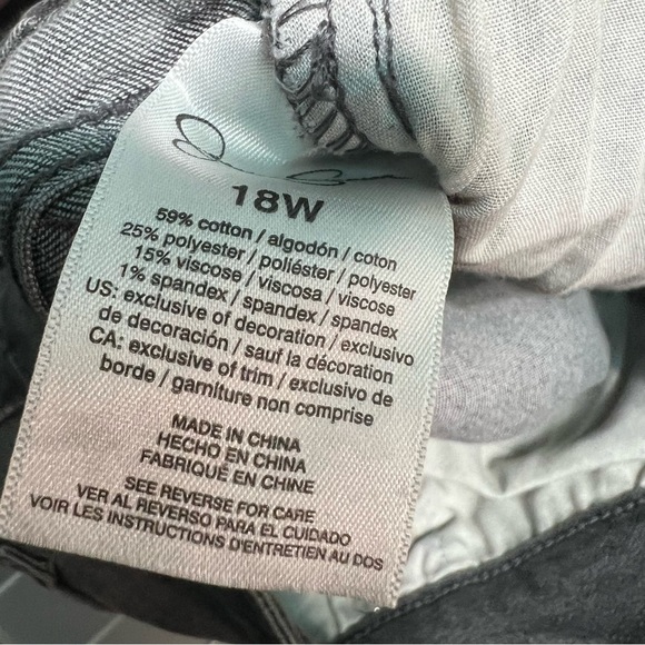 Jessica Simpson Size 18 Flirt Straight Boot Jean Black Denim High Rise NEW - Picture 6 of 8